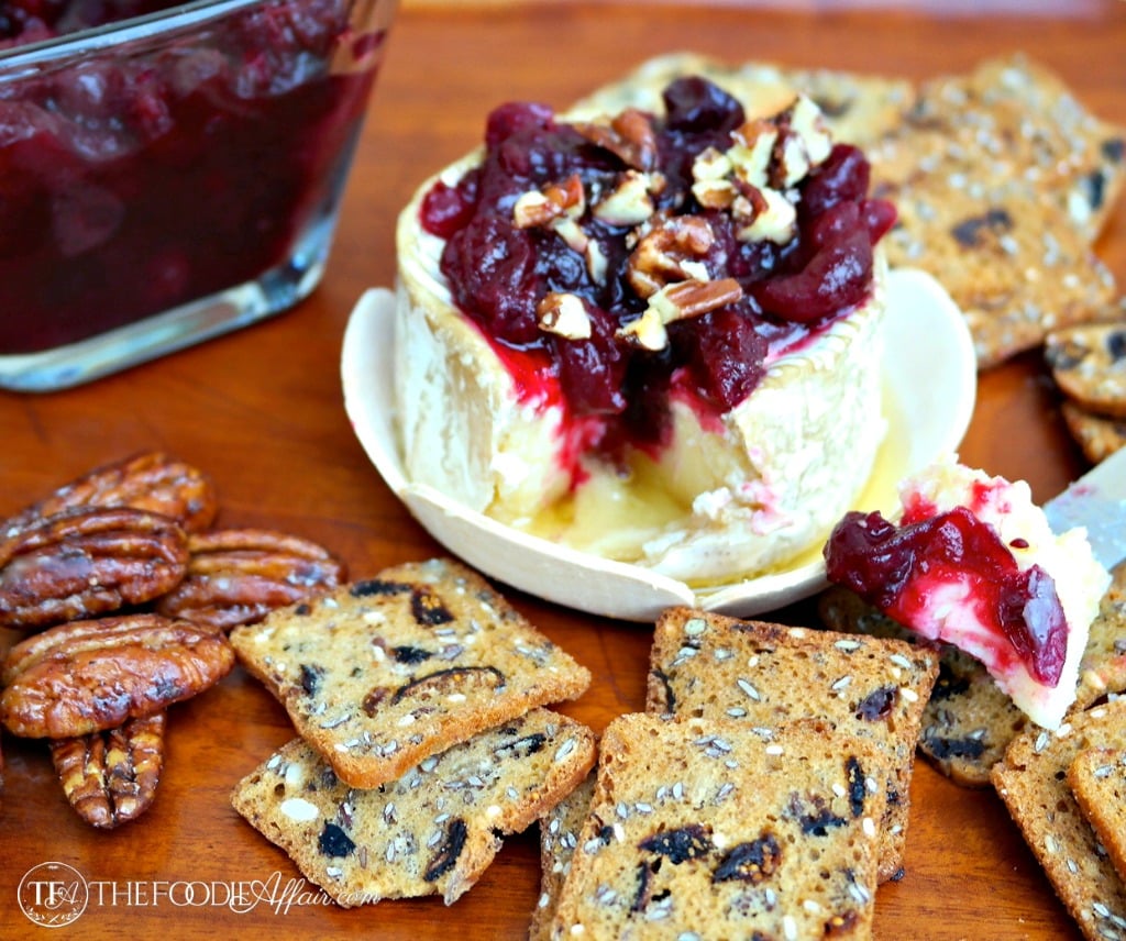 Baked Brie with Cranberry Sauce - The Foodie Affair