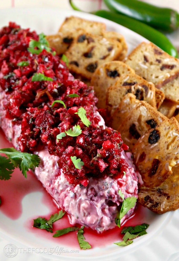 Add this festive Cranberry Jalapeno Salsa to your holiday appetizer menu! The Foodie Affair